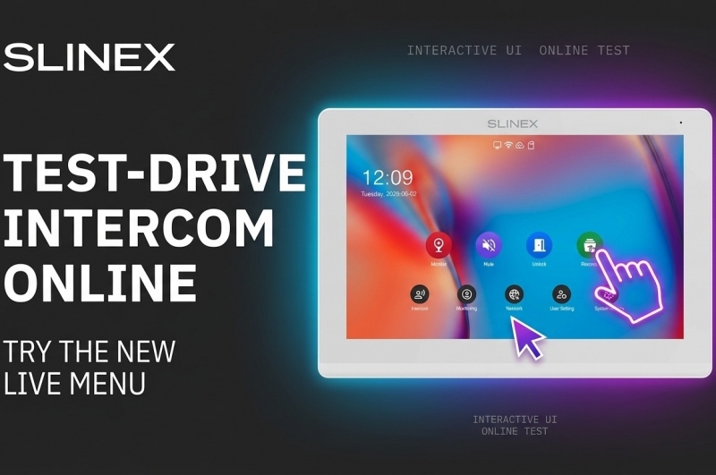 Slinex IP Direct Intercom Simulator: Interactive Live Menu Online Test-Drive