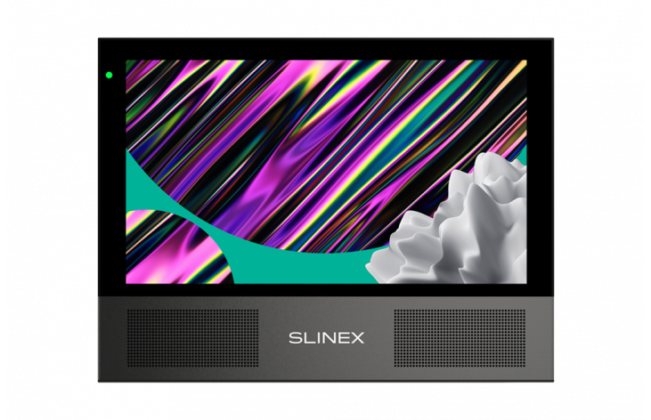 All-black Slinex Sonik 10 – video intercom with two powerful speakers, replaceable color panels and big screen