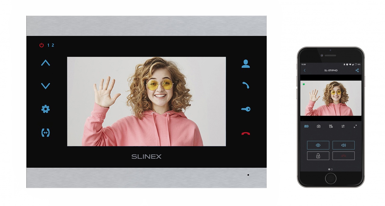 IP video intercom Slinex SL-07IPHD with IPS screen, receiving calls on mobile application  ⇒ ✔ Actual specifications ✔ User manual ✔ Connection scheme