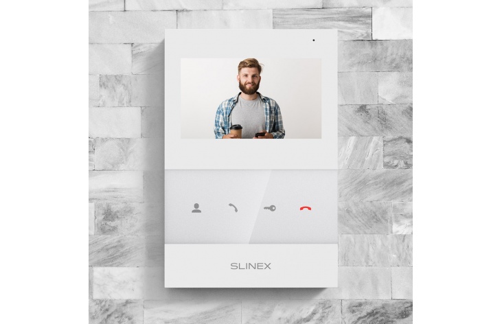 Video intercom Slinex SQ-04M with high-resolution widescreen LCD display and built-in memory