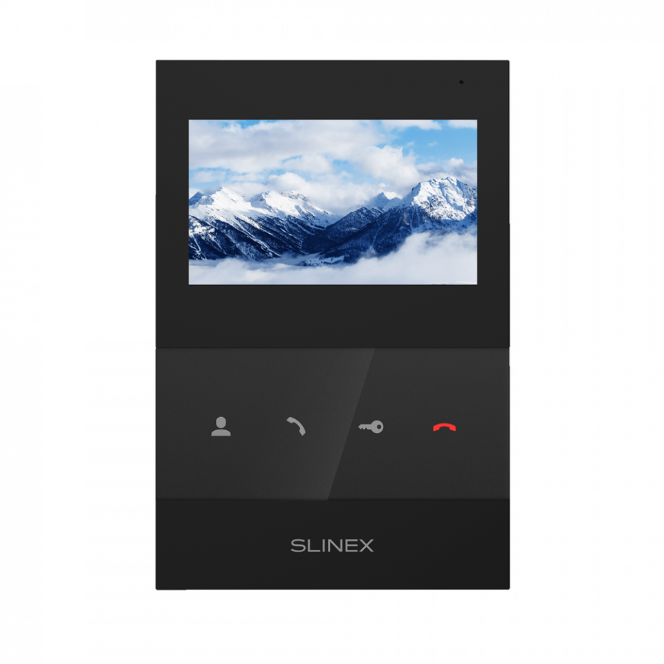 Slinex SQ-04M intercom with high-resolution widescreen LCD display and built-in memory