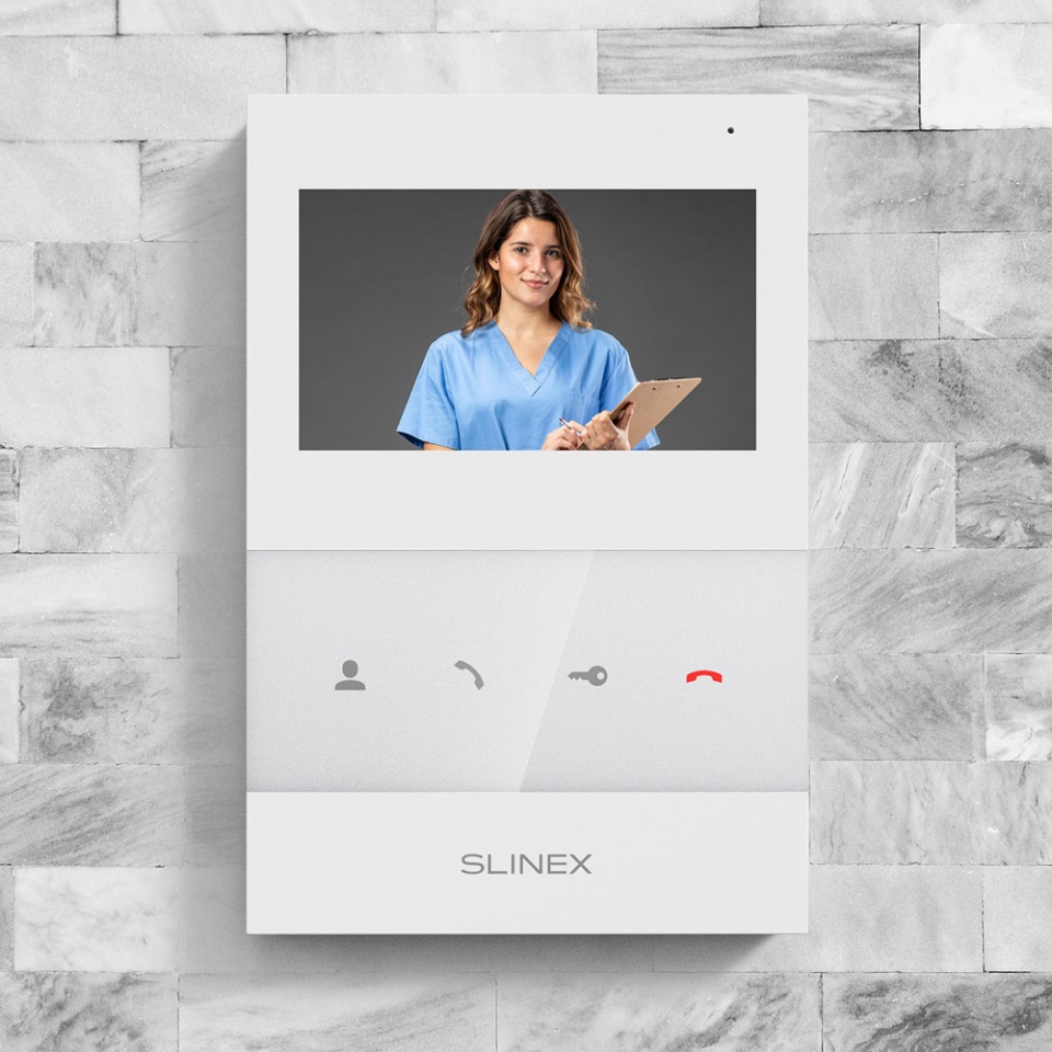 ★ Ultra-thin video intercom Slinex SQ-04 with internal power supply unit 