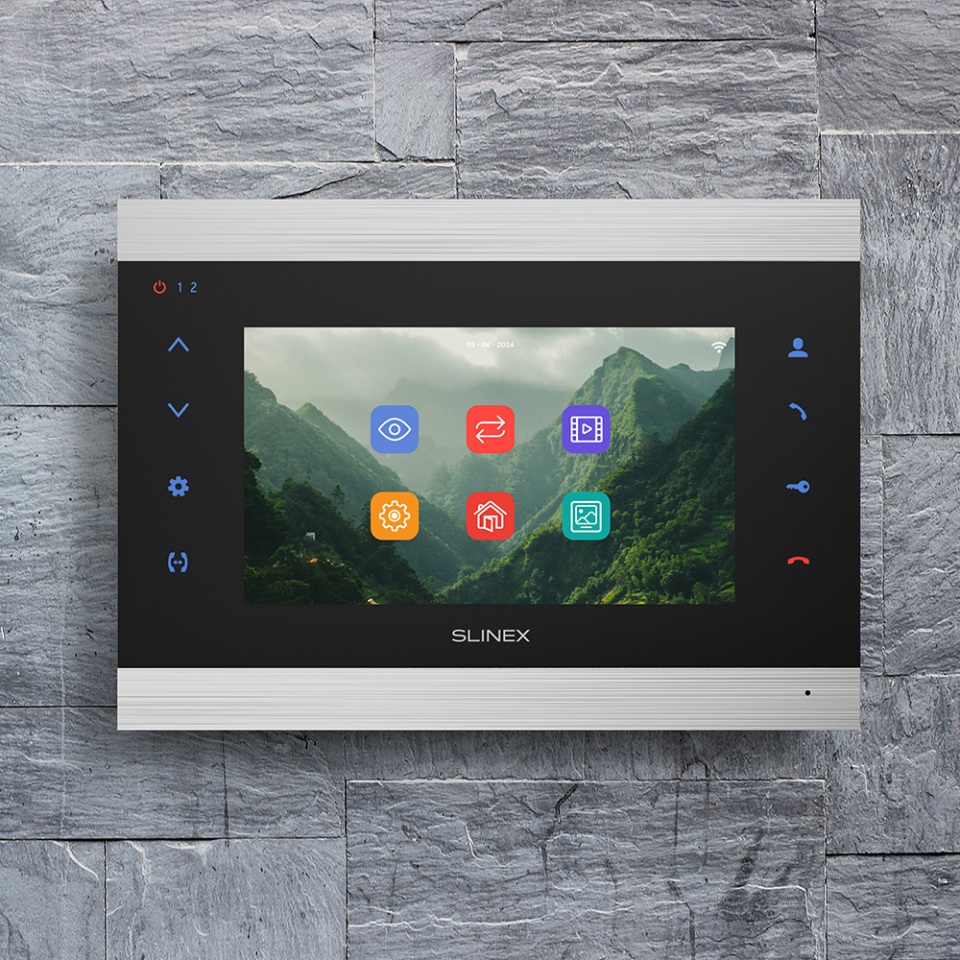 ★ IP video intercom Slinex SL‑07N Cloud with IPS screen, receiving calls on mobile application 