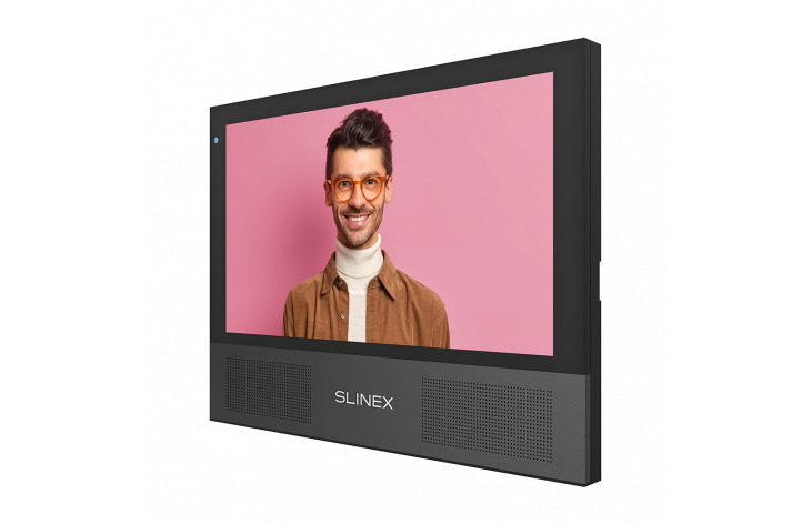 All-black Slinex Sonik 10 – video intercom with two powerful speakers, replaceable color panels and big screen