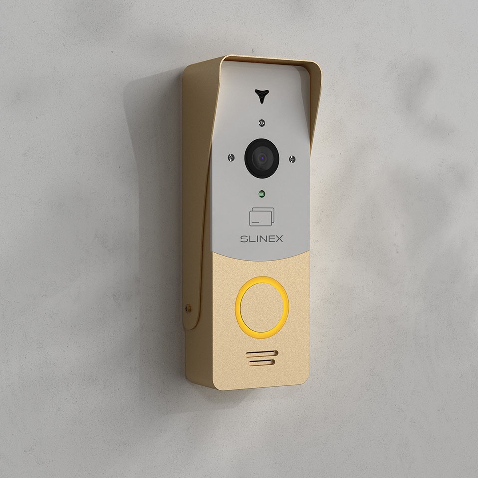 Slinex ML-20CR (gold + white) outdoor panel with ID card reader