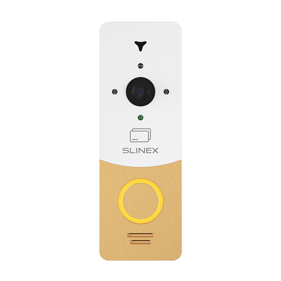Slinex ML-20CR HD (gold + white) outdoor panel with AHD/CVBS support and ID card reader