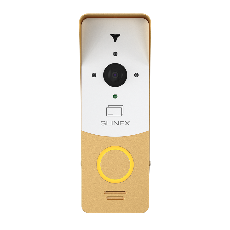 Slinex ML-20CR HD (gold + white) outdoor panel with AHD/CVBS support and ID card reader