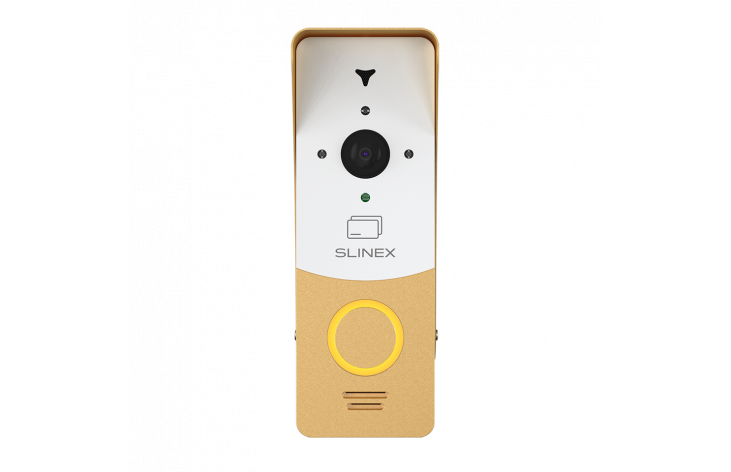 Slinex ML-20CR HD (gold + white) outdoor panel with AHD/CVBS support and ID card reader
