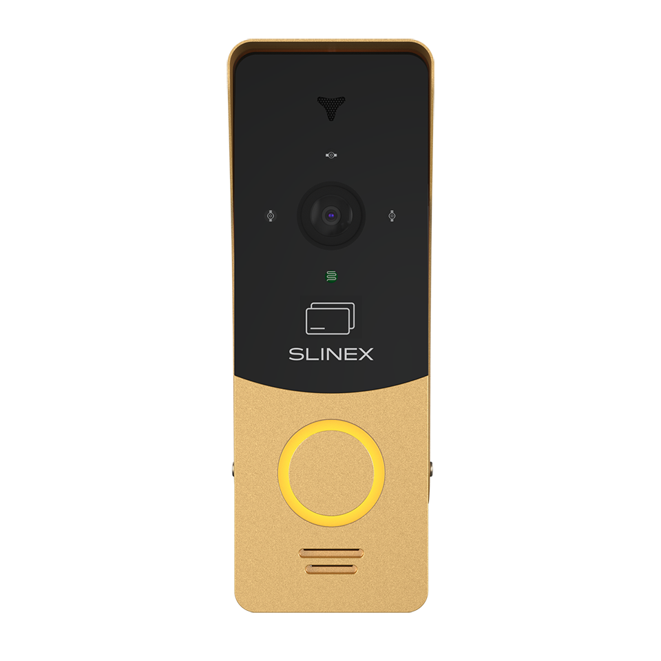 Slinex ML-20CR HD (gold + black) outdoor panel with AHD/CVBS support and ID card reader