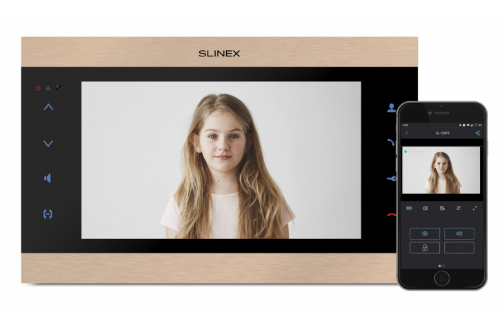 Slinex SL-10IPTHD – 10-inch touch screen monitor with smartphone call forwarding and software motion detection functions